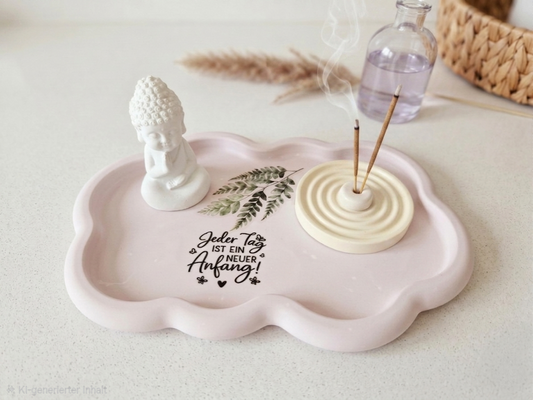 Schale mit Räucherstäbchen